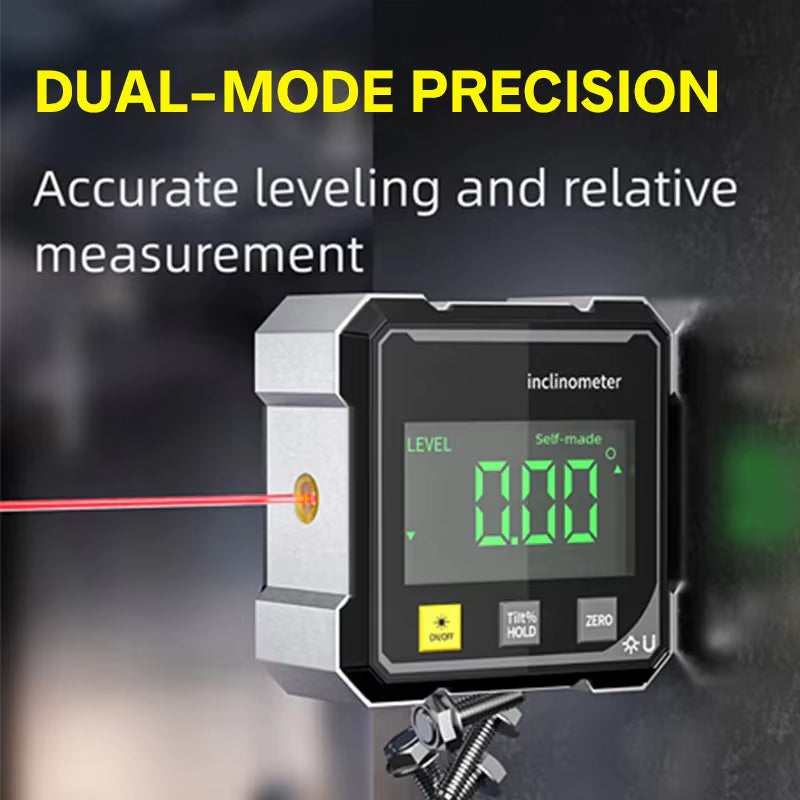 Digital Electronic Level Digital Angle Fnder 4*90 ° Magnetic Inclinometer Protractor Precision Level Box for Woodworking