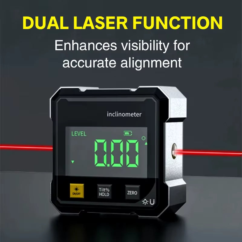 Digital Electronic Level Digital Angle Fnder 4*90 ° Magnetic Inclinometer Protractor Precision Level Box for Woodworking