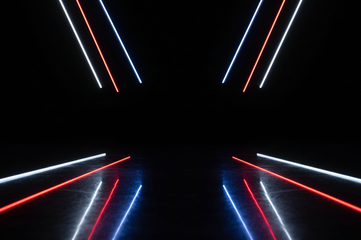 just a black background with a reflective led light hitting it from the top and bottom